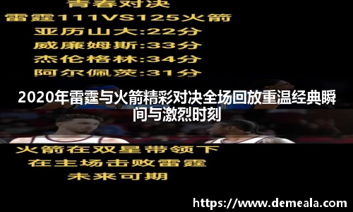 2020年雷霆与火箭精彩对决全场回放重温经典瞬间与激烈时刻